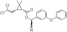 高效氯氰菊酯分子结构 (CAS 65731-84-2)