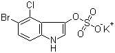 结构式 CAS# 6578-07-0, 5-溴-4-氯吲哚-3-醇硫酸酯钾盐