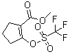 2-Trifluoromethanesulfonyloxy-cyclopent-1-enecarboxylic acid methyl ester molecular structure (CAS 65832-21-5)