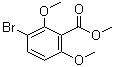 structure of CAS# 65977-12-0, 3-Bromo-2,6-dimethoxybenzoic acid methyl ester;Methyl 3-bromo-2,6-dimethoxybenzoate
