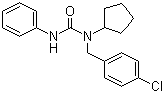 structure of CAS# 66063-05-6, Pencycuron;N-((4-Chlorophenyl)methyl)-N-cyclopentyl-N'-phenylurea