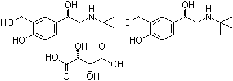 Levalbuterol tartrate molecular structure (CAS 661464-94-4)