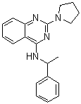 structure of CAS# 662163-81-7, Importazole;N-(1-Phenylethyl)-2-(1-pyrrolidinyl)-4-quinazolinamine