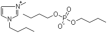 1-丁基-3-甲基咪唑鎓磷酸二丁酯盐分子结构 (CAS 663199-28-8)