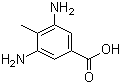 3,5-二氨基-4-甲基苯甲酸分子结构 (CAS 6633-36-9)