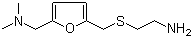 structure of CAS# 66356-53-4, 2-[([5-[(Dimethylamino)methyl]-2-furyl]methyl)thio]ethan-1-amine;5-[[(2-Aminoethyl)thio]methyl]-N,N-dimethyl-2-furfurylamine