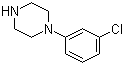 structure of CAS# 6640-24-0, 3-Chlorophenyl piperazine;1-(3-Chlorophenyl)-piperazine