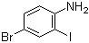 4-Bromo-2-iodoaniline molecular structure (CAS 66416-72-6)