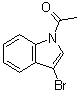 结构式 CAS# 66417-73-0, 1-乙酰基-3-溴-1H-吲哚