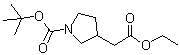 1-[(1,1-Dimethylethoxy)carbonyl]-3-pyrrolidineacetic acid ethyl ester molecular structure (CAS 664364-29-8)