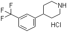 structure of CAS# 6652-16-0, 4-(3-Trifluoromethylphenyl)piperidine hydrochloride