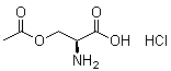 O-乙酰基-L-丝氨酸盐酸盐分子结构 (CAS 66638-22-0)
