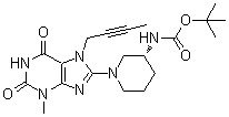 [(3R)-1-[7-(2-Butynyl)-2,3,6,7-tetrahydro-3-methyl-2,6-dioxo-1H-purin-8-yl]-3-piperidinyl]carbamic acid 1,1-dimethylethyl ester molecular structure (CAS 666816-91-7)