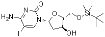 结构式 CAS# 666848-11-9, 2'-脱氧-5'-O-[(叔丁基)二甲基硅烷基]-5-碘胞苷