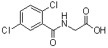 N-(2,5-二氯苯甲酰基)甘氨酸分子结构 (CAS 667403-46-5)