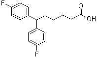 6,6-Bis(4-fluorophenyl)hexanoic acid molecular structure (CAS 667936-71-2)