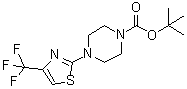 4-(4-Trifluoromethylthiazol-2-yl)piperazine-1-carboxylic acid tert-butyl ester molecular structure (CAS 668484-48-8)