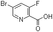 结构式 CAS# 669066-91-5, 5-溴-3-氟吡啶-2-羧酸