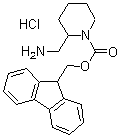 结构式 CAS# 669713-55-7, 2-(氨基甲基)-1-哌啶甲酸 9H-芴-9-基甲酯盐酸盐