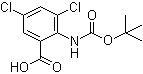 3,5-Dichloro-2-[[(1,1-dimethylethoxy)carbonyl]amino]benzoic acid molecular structure (CAS 669713-58-0)