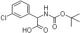 structure of CAS# 669713-92-2, 3-Chloro-alpha-[[(1,1-dimethylethoxy)carbonyl]amino]benzeneacetic acid