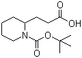 N-Boc-2-piperidinepropionic acid molecular structure (CAS 669713-96-6)