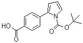 2-(4-Carboxyphenyl)-1H-pyrrole-1-carboxylic acid 1-(1,1-dimethylethyl) ester molecular structure (CAS 669713-98-8)
