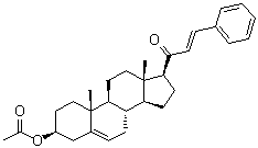 1-[(3beta,17beta)-3-(乙酰氧基)雄甾-5-烯-17-基]-3-苯基-2-丙烯-1-酮分子结构 (CAS 66979-63-3)