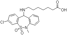 Tianeptine molecular structure (CAS 66981-73-5)