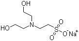 N,N-Bis(2-hydroxyethyl)-2-aminoethanesulfonic acid sodium salt molecular structure (CAS 66992-27-6)