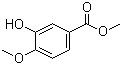 结构式 CAS# 6702-50-7, 3-羟基-4-甲氧基苯甲酸甲酯