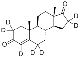 结构式 CAS# 67034-85-9, 4-雄甾烯-3,17-二酮-2,2,4,6,6,16,16D7