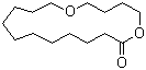 structure of CAS# 6707-60-4, 12-Oxahexadecanolide ;1,6-Dioxacycloheptadecan-7-one; 16-Hydroxy-12-oxahexadecanoic-w-lactone