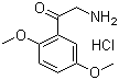 2-Amino-1-(2,5-dimethoxyphenyl)ethanone hydrochloride molecular structure (CAS 671224-08-1)
