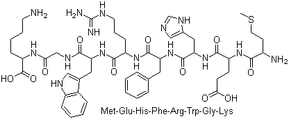 Methionyl-glutamyl-histidinyl-phenylalanyl-argininyl-tryptophanyl-glycinyl-lysine molecular structure (CAS 67224-41-3)