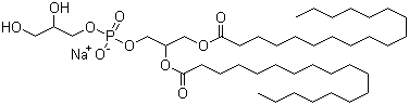 二硬脂酰磷脂酰甘油钠盐分子结构 (CAS 67232-82-0)