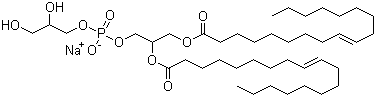 二油酰磷脂酰甘油钠盐分子结构 (CAS 67254-28-8)