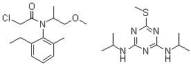 Metolachlor-prometryn mixt. molecular structure (CAS 67257-13-0)