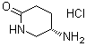 structure of CAS# 672883-95-3, (S)-5-Aminopiperidin-2-one hydrochloride;(S)-4-Amino-delta-valerolactam hydrochloride