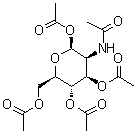 1,3,4,6-四-O-乙酰基-2-乙酰氨基-2-脱氧-beta-D-吡喃甘露糖分子结构 (CAS 6730-10-5)