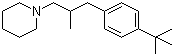 结构式 CAS# 67306-00-7, 苯锈啶; 1-(3-(4-特丁基苯基)-2-甲基丙基)哌啶