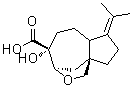 structure of CAS# 67309-95-9, Aspterric acid;(3R,4R,6aS,9aS)-Octahydro-4-hydroxy-7-(1-methylethylidene)-1H-3,9a-methanocyclopent[c]oxocin-4-carboxylic acid