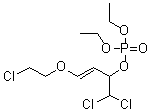 Phosphoric acid 3-(2-chloroethoxy)-1-(dichloromethyl)-2-propenyl diethyl ester molecular structure (CAS 67329-01-5)