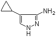 structure of CAS# 673475-74-6, 3-Amino-4-cyclopropyl-1H-pyrazole;4-Cyclopropyl-1H-pyrazol-3-amine
