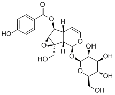 结构式 CAS# 6736-85-2, 梓苷; 梓实糖苷