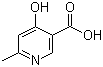 4-羟基-6-甲基烟酸分子结构 (CAS 67367-33-3)