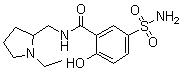 结构式 CAS# 67381-52-6, O-去甲基舒必利