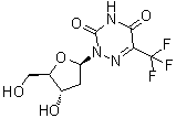 2-(2-脱氧-beta-D-赤式-呋喃戊糖基)-6-(三氟甲基)-1,2,4-三嗪-3,5(2H,4H)-二酮分子结构 (CAS 6748-61-4)