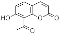 structure of CAS# 6748-68-1, 8-Acetyl-7-hydroxy-2H-1-benzopyran-2-one;8-Acetyl-7-hydroxycoumarin; FO 61