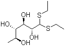 L-鼠李糖缩二乙硫醇分子结构 (CAS 6748-70-5)